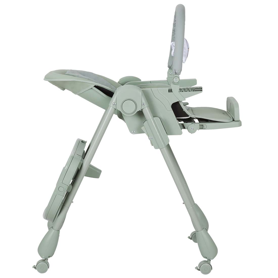 Стульчик для кормления Lotus 2025 ANIM Благодаря глубокому наклону спинки, мягкому вкладышу и дуге с игрушками он легко превращается в уютный шезлонг.